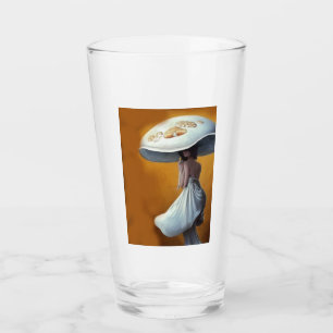 Alice in weißer Pilz Vintage Glas Tasse