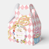 Alice in Wonderland 1st birthday Pink Geschenkschachtel (Vorderseite)