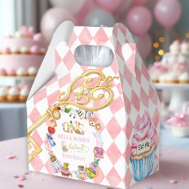 Alice in Wonderland 1st birthday Pink  Geschenkschachtel