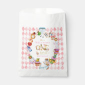 Alice in Wonderland 1st birthday Pink Geschenktütchen (Vorderseite)