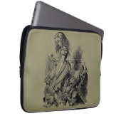 Alice in Wonderland – Alice im Wunderland khaki Laptopschutzhülle (Vorne Rechts)