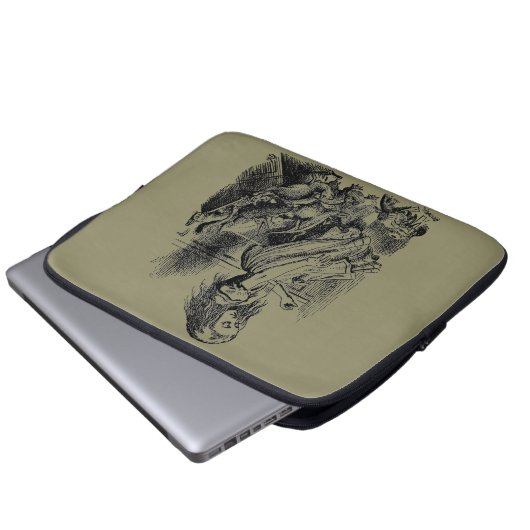 Alice in Wonderland – Alice im Wunderland khaki Laptopschutzhülle (Vorne Knopf)