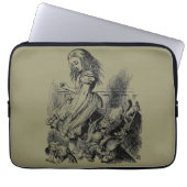 Alice in Wonderland – Alice im Wunderland khaki Laptopschutzhülle (Vorderseite)