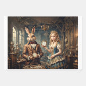 Alice in Wonderland and The March Hare - Decoupage Geschenkpapier Set (Vorderseite)