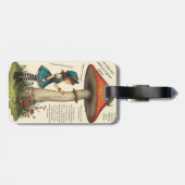 Alice in Wonderland Caterpillar Luggage Tag Gepäckanhänger (Rückseite horizontal)