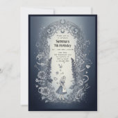 Alice in Wonderland Celestial Birthday Einladung (Vorderseite)