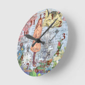 Alice in Wonderland Classic Cheshire Rabbit Alice Runde Wanduhr (Winkel)