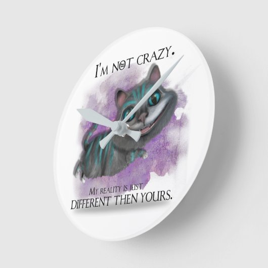 Alice in Wonderland clock. Runde Wanduhr (Winkel)