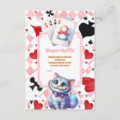 Alice in Wonderland diaper raffle Begleitkarte (Vorderseite)