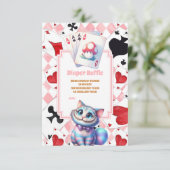Alice in Wonderland diaper raffle Begleitkarte (Stehend Vorderseite)