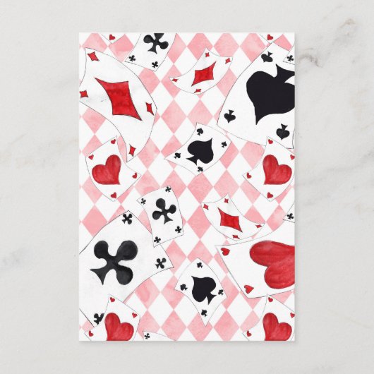 Alice in Wonderland diaper raffle Begleitkarte (Rückseite)