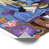 Alice in Wonderland & Dinah Cat Cute Fairy Tale Poster (Ecke)