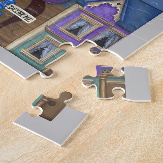 Alice in Wonderland & Dinah Cat Cute Fairy Tale Puzzle (Seite)