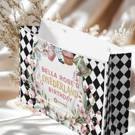 Alice in Wonderland Flower Frame  1st birthday Große Geschenktüte