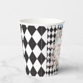 Alice in Wonderland Flower Frame  1st birthday Pappbecher (Rechts)