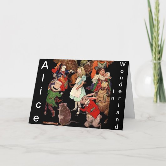 Alice in Wonderland Greeting Card Karte (Vorderseite)
