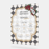 Alice in wonderland milestone acrylschild (Winkel)