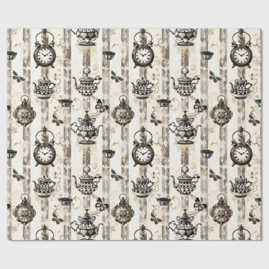Alice in Wonderland Pattern Geschenkpapier (Flach)