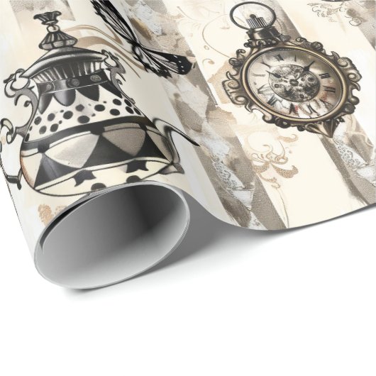 Alice in Wonderland Pattern Geschenkpapier (Rolleneckpunkt)