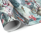 Alice in Wonderland Pattern Geschenkpapier (Rolleneckpunkt)