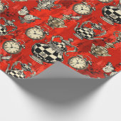 Alice in Wonderland Pattern Geschenkpapier (Ecke)