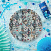 Alice in Wonderland Pattern Pappteller (Party)