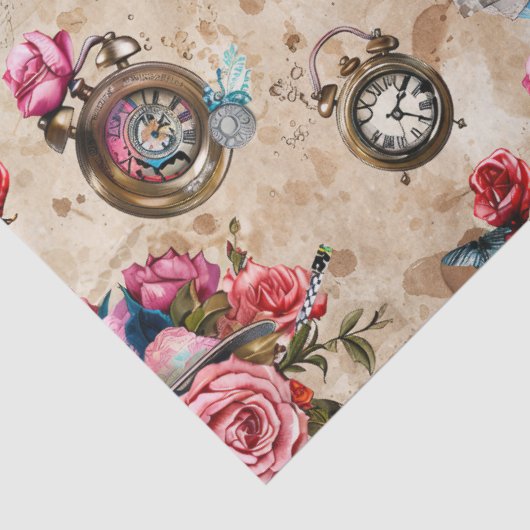 Alice in Wonderland Pattern Seidenpapier (Detail)