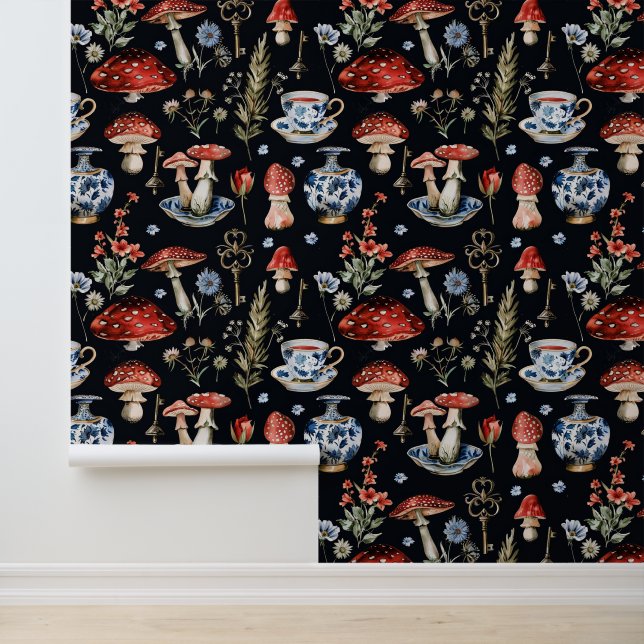 Alice in Wonderland Pattern Tapete (Anwendung)