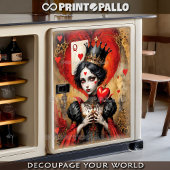 Alice in Wonderland - Queen of Hearts - Decoupage  Geschenkpapier Set