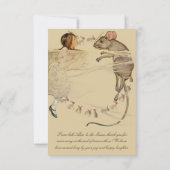 Alice in Wonderland Rabbit Mouse Dankeskarte (Rückseite)