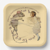 Alice in Wonderland Rabbit Mouse Pappteller (Vorderseite)