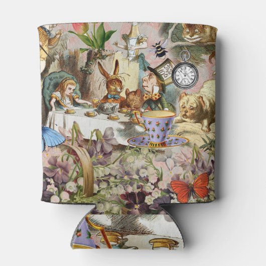 Alice in Wonderland tea party characters Dosenkühler (Rückseite)