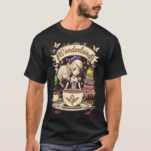 Alice in Wonderland Teaparty T-Shirt (Vorderseite)