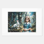 Alice in Wonderland, The White Rabbit - Decoupage  Geschenkpapier Set (Vorderseite 2)