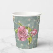 Alice in Wonderland Vintage 1st birthday Pappbecher (Rückseite)