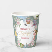 Alice in Wonderland Vintage 1st birthday Pappbecher (Vorderseite)