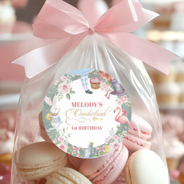 Alice in Wonderland Vintage 1st birthday Runder Aufkleber