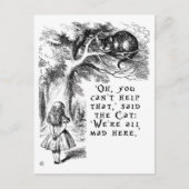 Alice in Wonderland - We're all mad here Postkarte (Vorderseite)