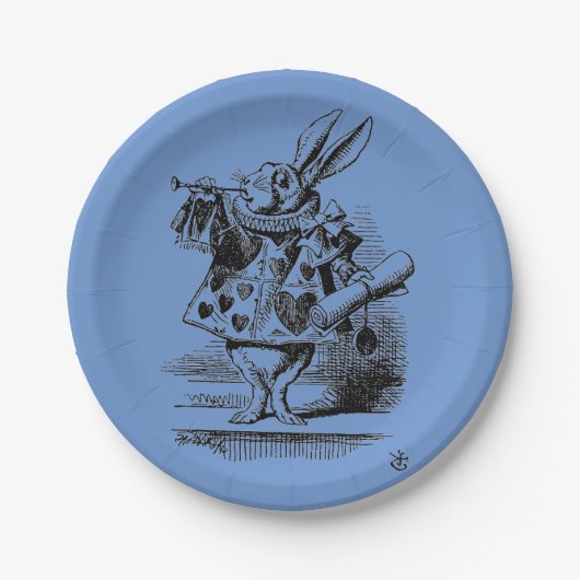 Alice in Wonderland – white rabbit children Pappteller (Vorderseite)