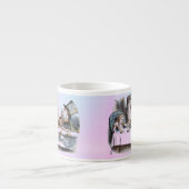 Alice in Wonderland White Rabbit Kaninchen pastel Espressotasse (Vorderseite)