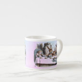 Alice in Wonderland White Rabbit Kaninchen pastel Espressotasse (Vorderseite Rechts)