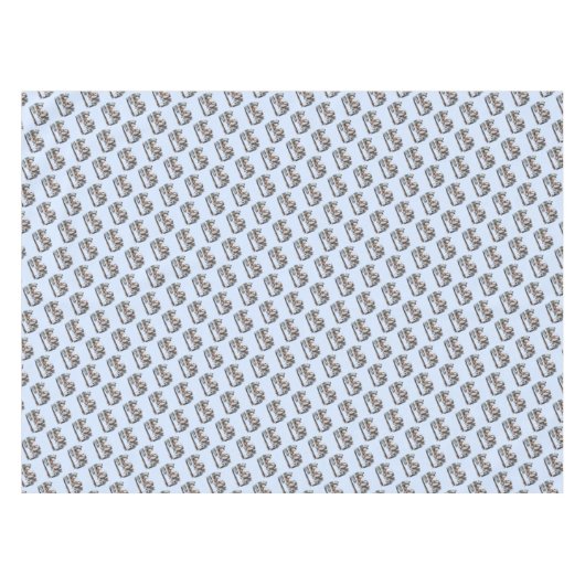 Alice in Wonderland White Rabbit Kaninchen pastel Tischdecke (Vorderseite (Horizontal))