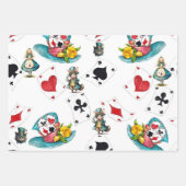 Alice in WonderlWrapping Paper Flat Sheet Set 3 Geschenkpapier Set (Vorderseite)