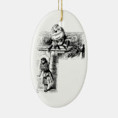 Alice in Wondlerand, Humpty Dumpty und Alice Keramik Ornament (Rechts)
