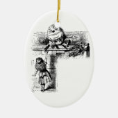 Alice in Wondlerand, Humpty Dumpty und Alice Keramik Ornament (Vorne)