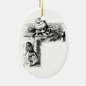 Alice in Wondlerand, Humpty Dumpty und Alice Keramik Ornament (Hinten)