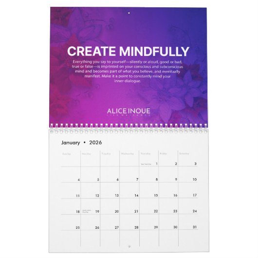 Alice Inoue Life Guidance Calendar 2024 Kalender (Jan 2026)