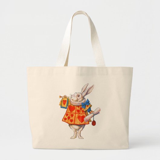 ALICE IST WEISS RABBIT JUMBO STOFFBEUTEL (Vorne)