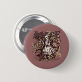 Alice Karneval Stil Button (Vorne & Hinten)