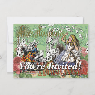 Alice Karten Wunderland Hutmacher Kaninchen 